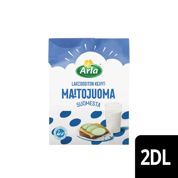 Arla Kevytmaitojuoma 2 dl Suomesta UHT laktoositon