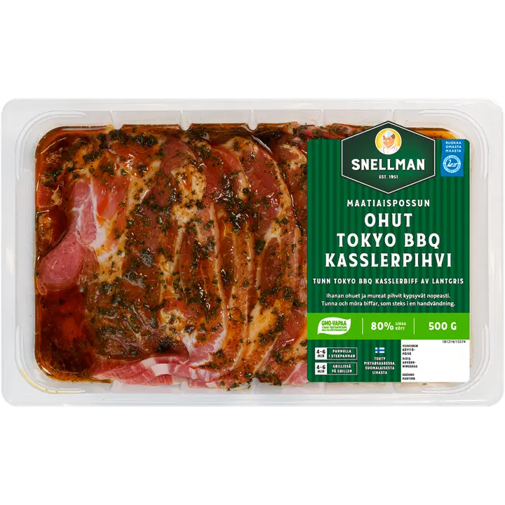 Snellman Maatiaispossun ohut Tokyo BBQ kasslerpihvi 500 g