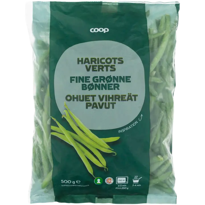 Coop ohuet vihreät pavut 500 g pakaste