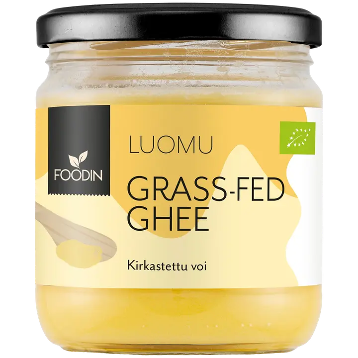 Foodin Grass-fed Ghee, kirkastettu voi, Luomu 300g
