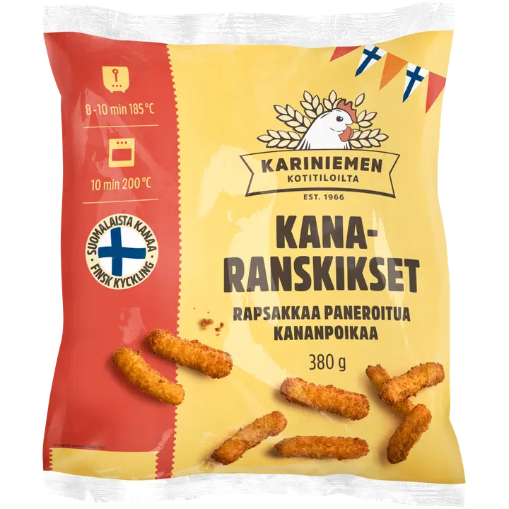 Kariniemen Kananpojan Paneroidut Kanaranskikset 380g pakaste