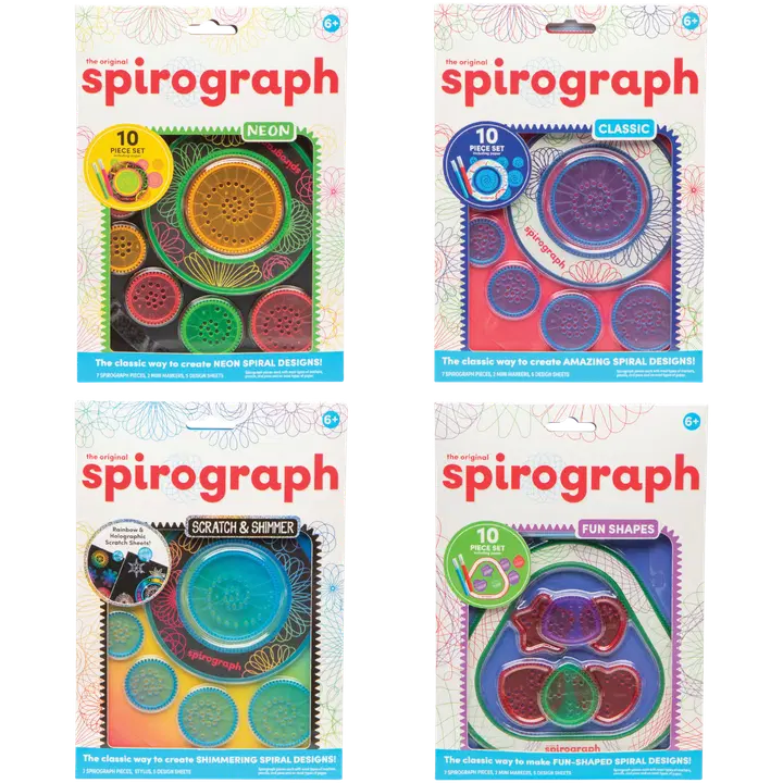 Spirograph askartelusetti,  4 erilaista