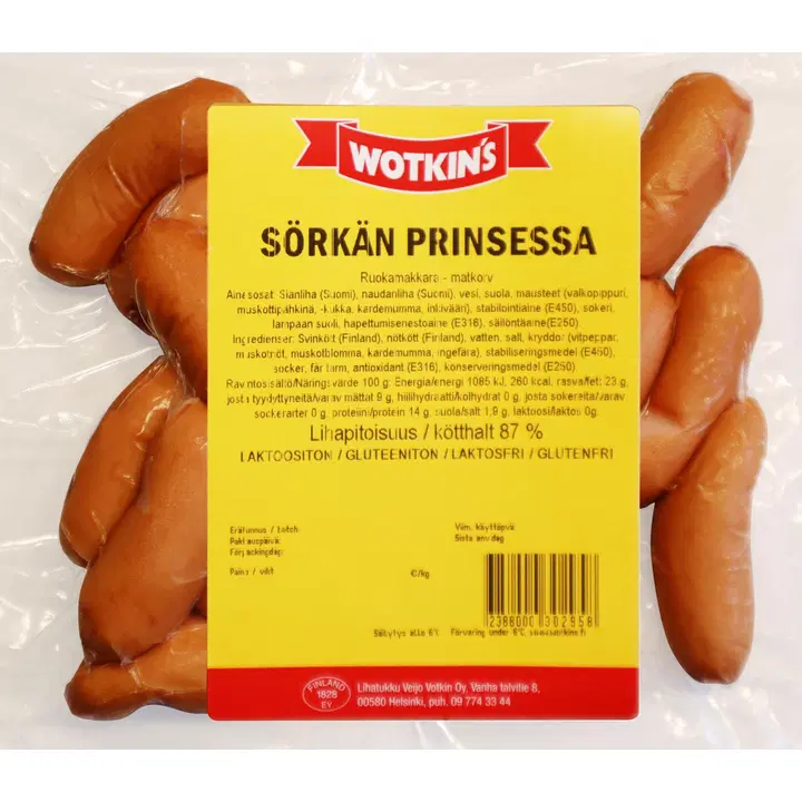 Wotkin´s 320-380g Sörkän Prinsessa ruokamakkara