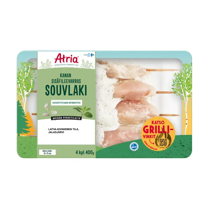 Atria Kanan Sisäfileevarras Souvlaki 400g