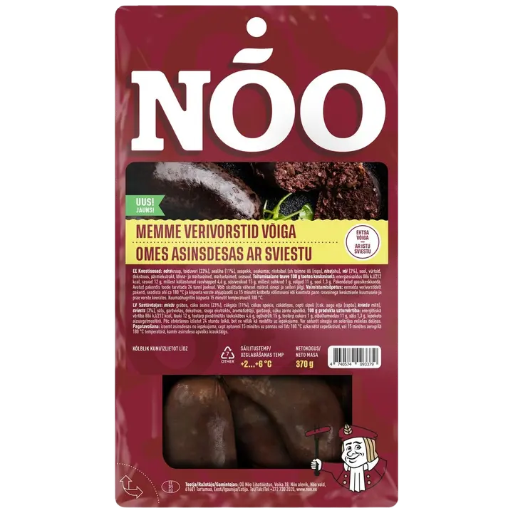 Nõo Memme Verivorstid Võiga 370 G