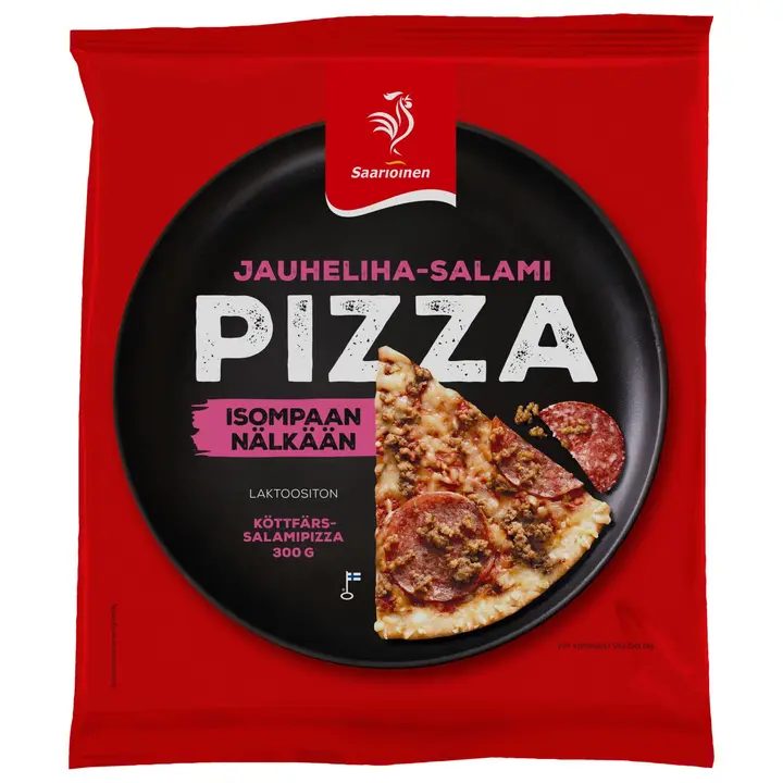 Saarioinen Jauheliha-salamipizza 300g