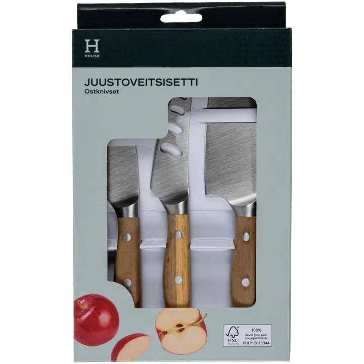 House juustoveitsisetti Taos 3 kpl