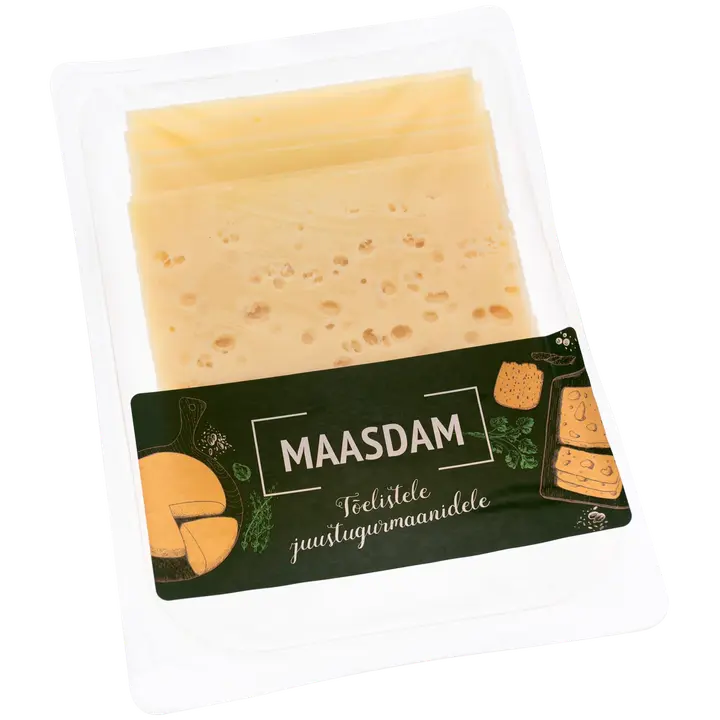 Estover Maasdam juust, viilutatud, 150 g