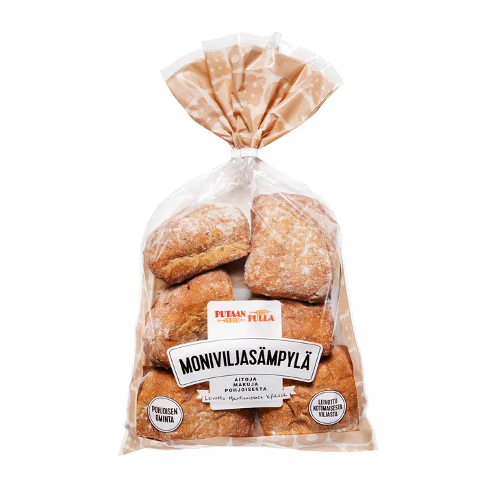 Putaan Pulla Moniviljasämpylä 6 kpl/310g täysjyväsämpylä