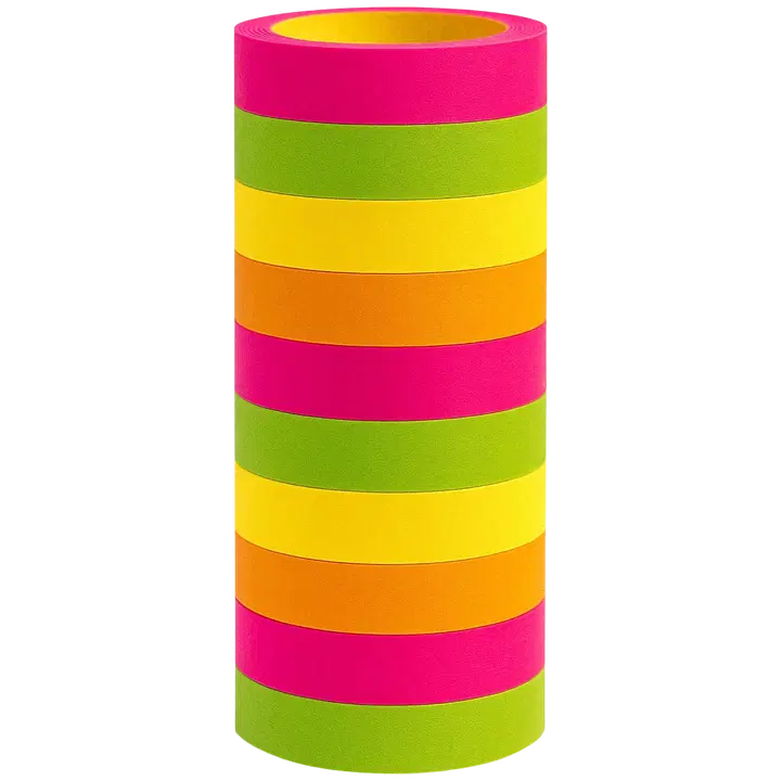 Leveä serpentiini neon-raidat 2 rll/pkt