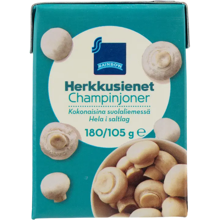 Rainbow kokonaiset herkkusienet suolaliemessä 180/105 g