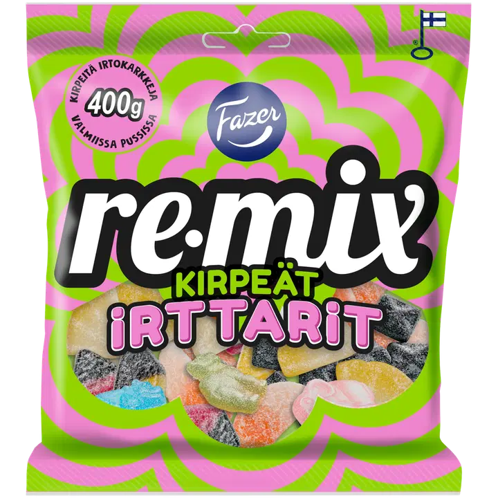 Fazer Remix Kirpeät Irttarit karkkipussi 400g