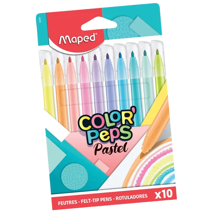 Viltpliiats colorpeps jungel pastel 12tk