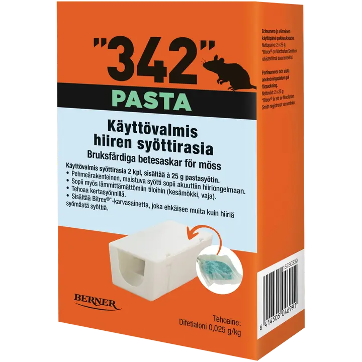 342 Syöttirasia 2kpl á 25g pastasyötti