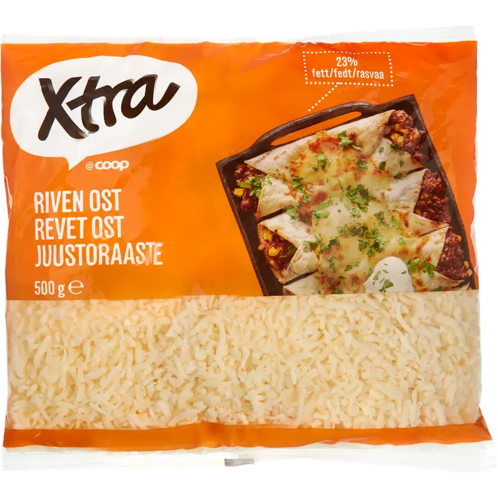Xtra riivitud juust 23% rasva 500g