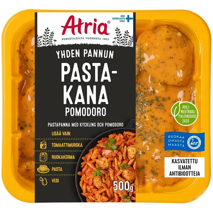 Atria Yhden Pannun Pastakana Pomodoro 500g