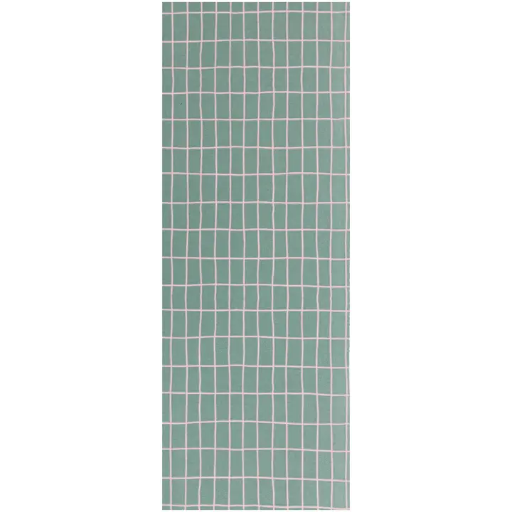 House kaitaliina Elonkorjuu 33x160 cm vihreä/vaaleanpunainen PatternLab