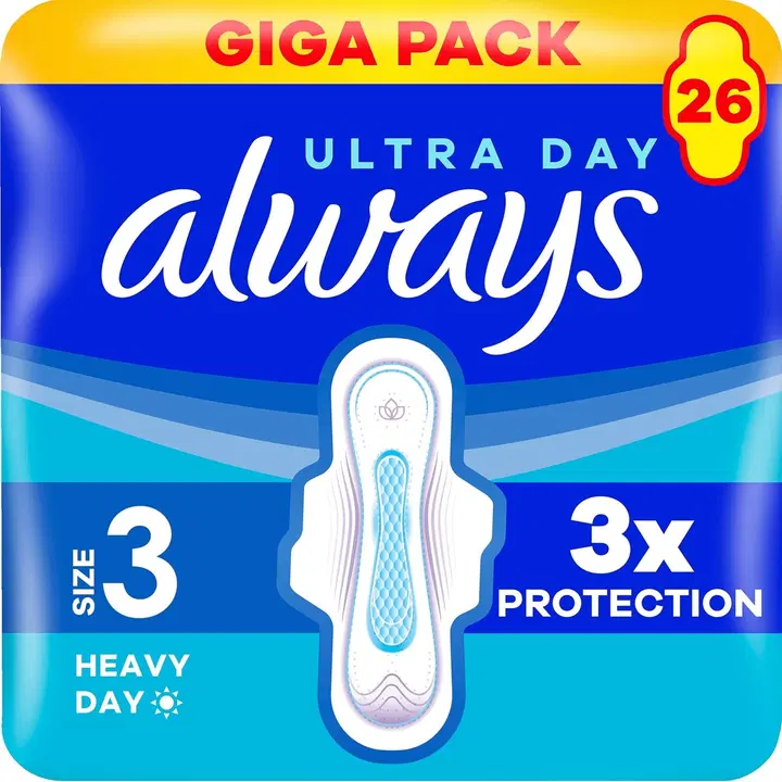Always 26kpl Ultra Long Plus 3 siivekkeillä terveysside