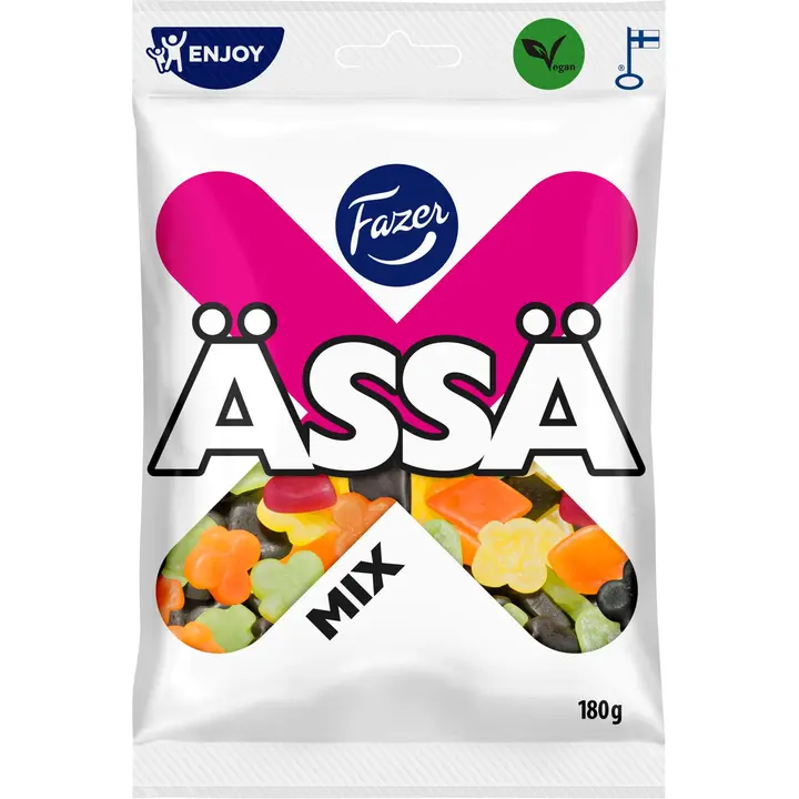 Fazer Ässä Mix hedelmä- ja lakritsimakeisia 180g
