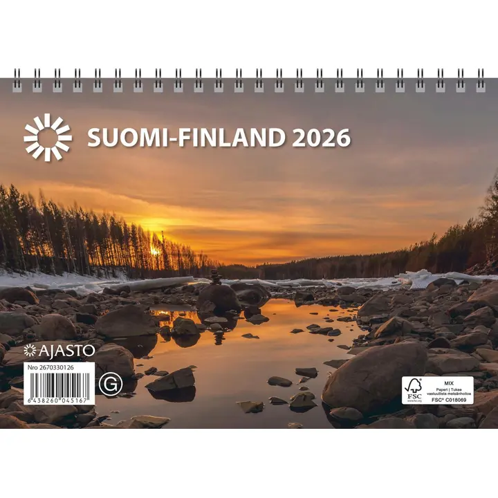 Ajasto seinäkalenteri Suomi A5