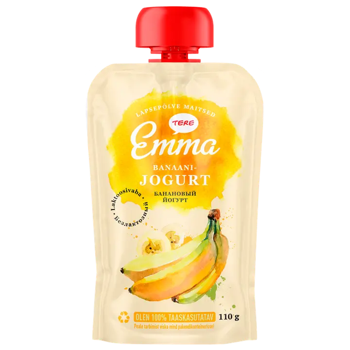 Emma Laktoosivaba banaanijogurt tuubis, 110 g