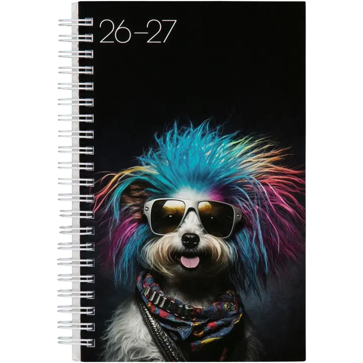 Koulukalenteri Cool Animals 26-27 18kk Punkkarikoira