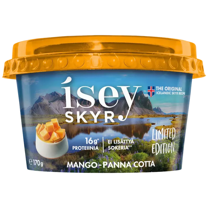 Isey Skyr Mango-panna cotta maitovalmiste 170g Limited Edition