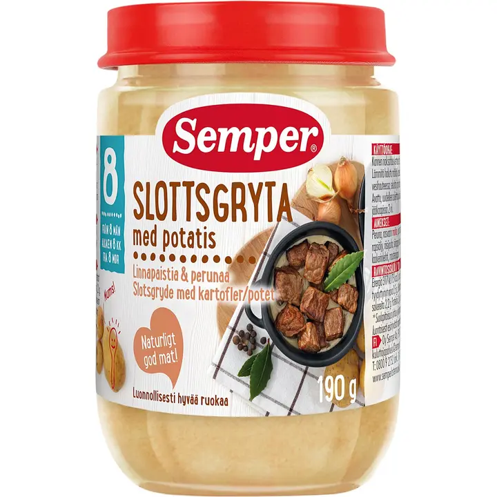 Semper Linnapaistia & perunaa 8kk lastenateria 190g