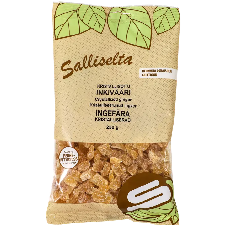 Salliselta Kristallisoitu inkivääri 250g