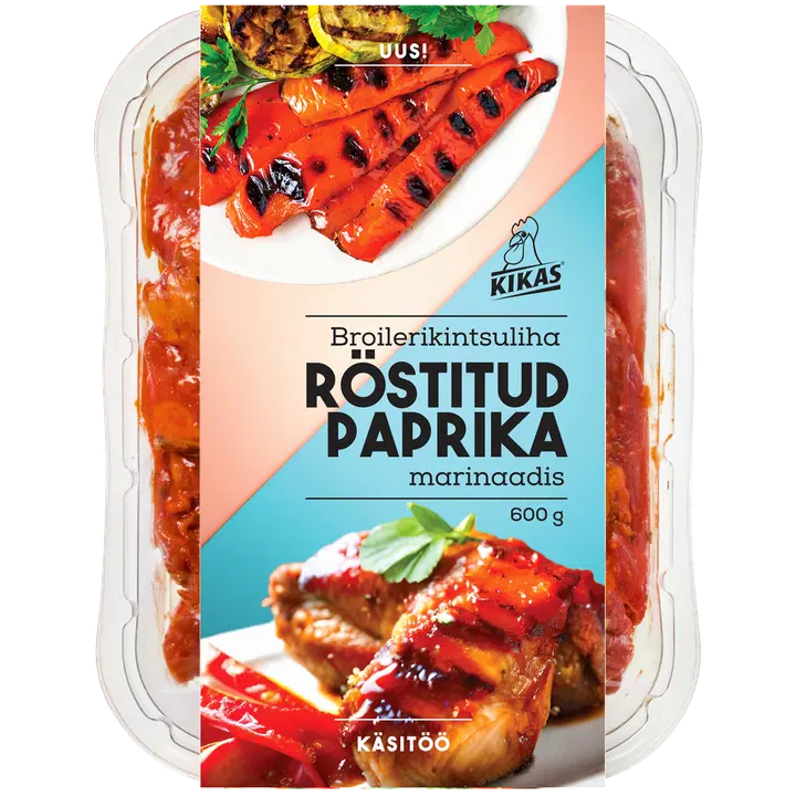 Kikas Broilerikintsuliha röstitud paprika marinaadis 600g Kikas