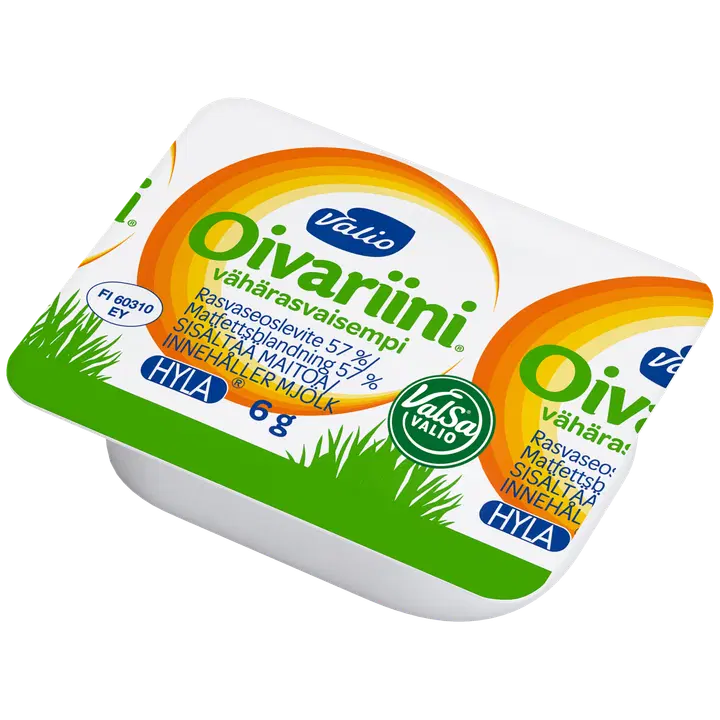 Valio Oivariini® vähärasvaisempi levite ValSa® HYLA® 6 g annospakkaus