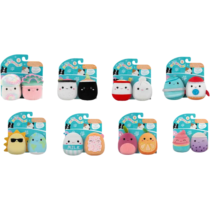 Squishmallows Pets pehmolelu Squeaky tuplapakkaus 9 cm, erilaisia