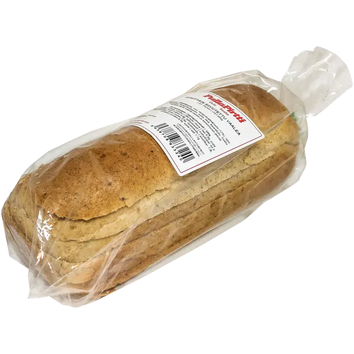 Pulla-Pirtti Pitkittäin siivutettu Vaalea 500g runsaskuituinen laktoositon pitkittäin siivutettu sekaleipä