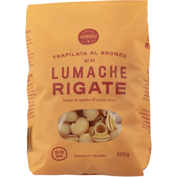 Herkku Lumache rigate durumpasta 500 g