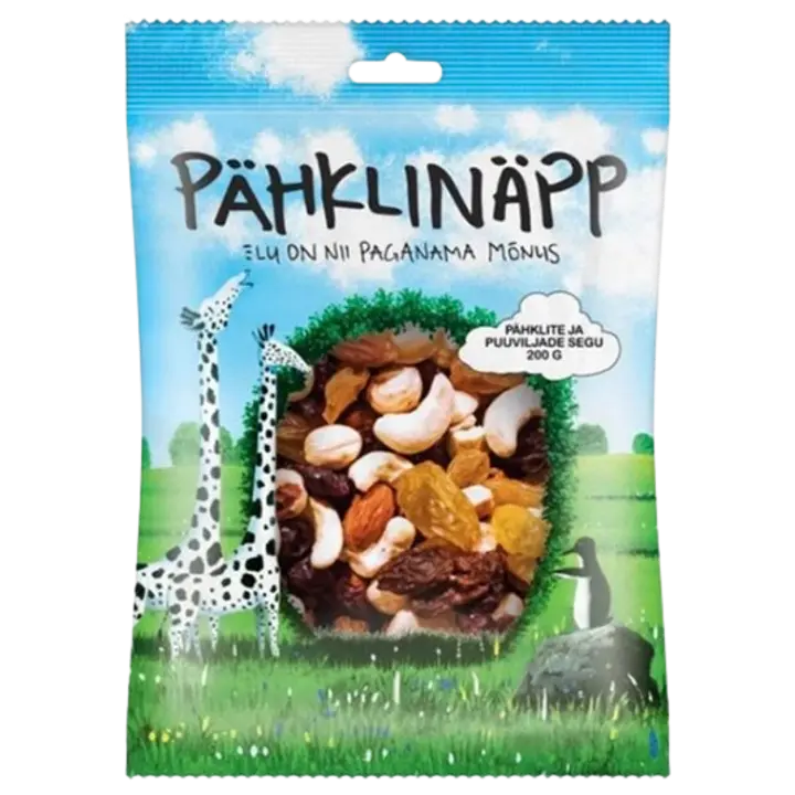 Pähklite ja puuviljade segu 200 g Pähklinäpp