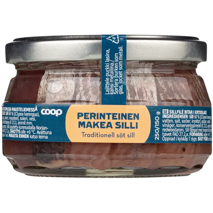 Coop perinteinen makea silli 250g/150g