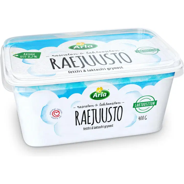 Arla 400 g laktoositon rasvaton raejuusto