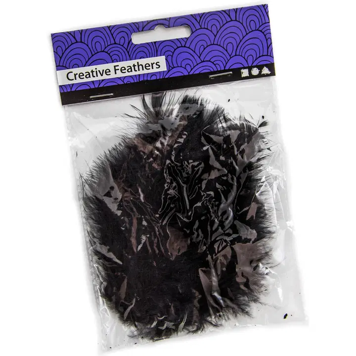 Nellen höyhenet musta 15kpl