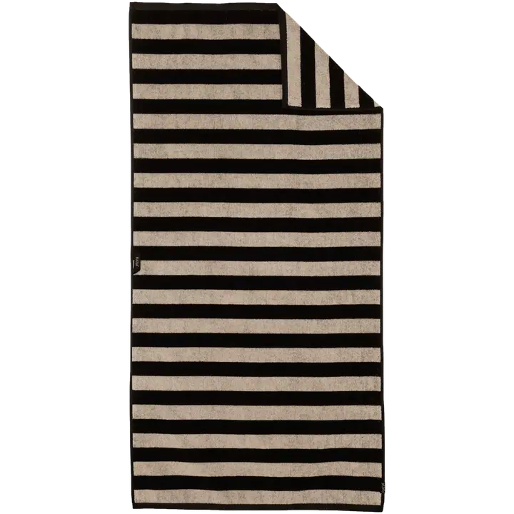 Ratia kylpypyyhe Raita 40x40mm 70x140 cm musta/greige