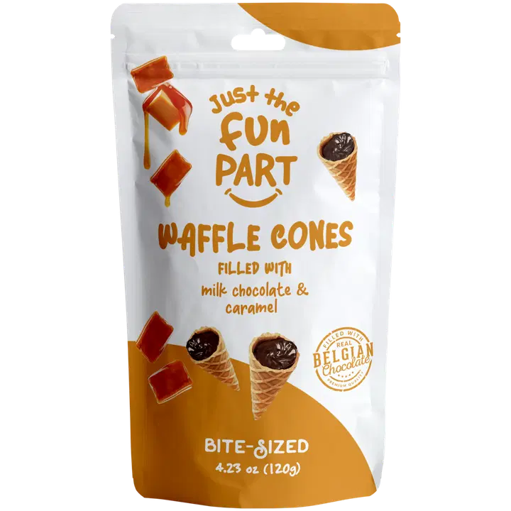 Just the Fun Part Milk Chocolate & Caramel Waffle cone