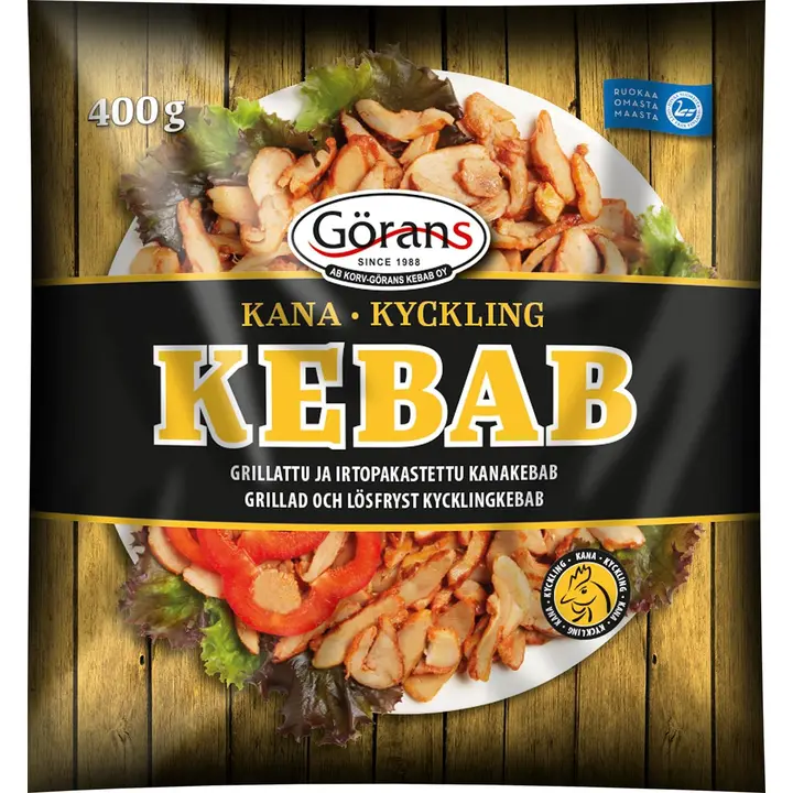 Görans kanakebab 400g grillattu ja irtopakastettu