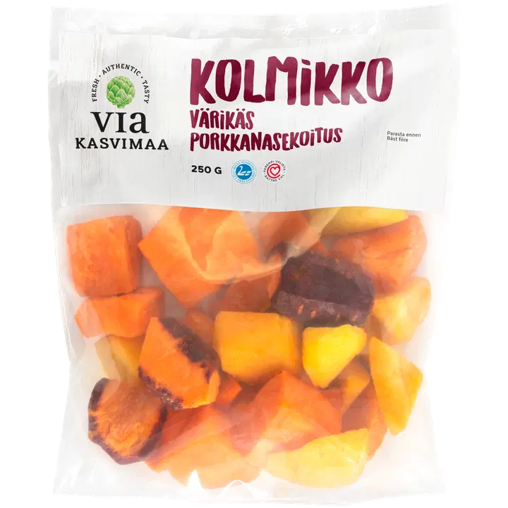 Via Kasvimaa Kolmikko värikäs porkkanasekoitus 250 g