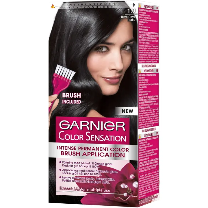 Garnier Color Sensation 1.0 Ultra Onyx Black Musta intensiivinen kestoväri 1kpl