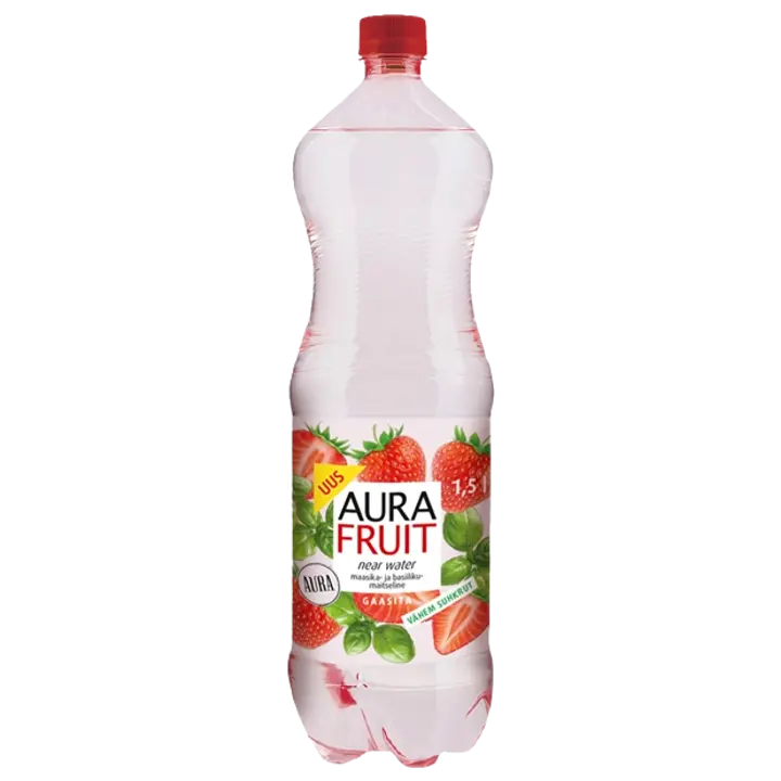 Aura Fruit maasika-basiiliku maitsega vesi 1,5L