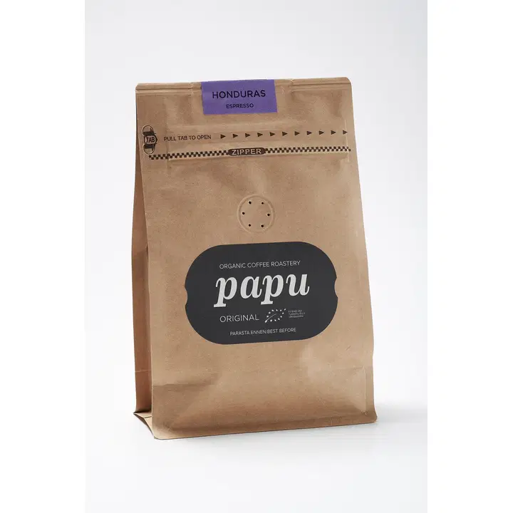 Paahtimo Papu HONDURAS luomukahvi 250g espresso paahto espressojauhettu