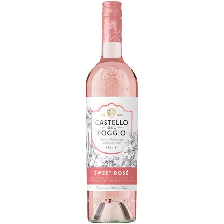 Castello del Poggio Sweet Rosé 7 til-% IGT 75cl plo roseeviini