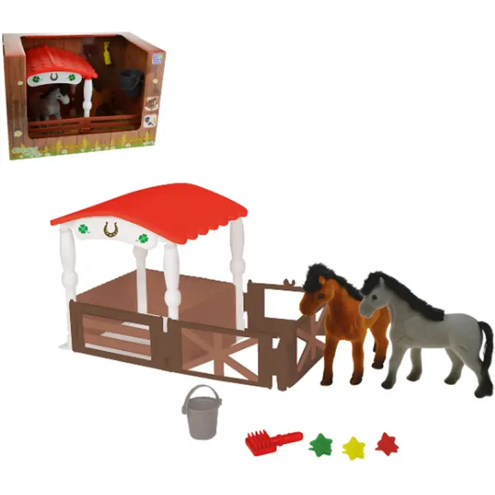 Kaks karvkattega hobust tallis