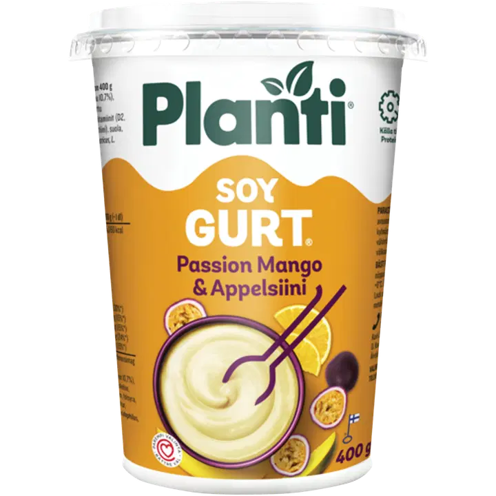 Planti Soygurt Passion, Mango & Appelsiini 400g