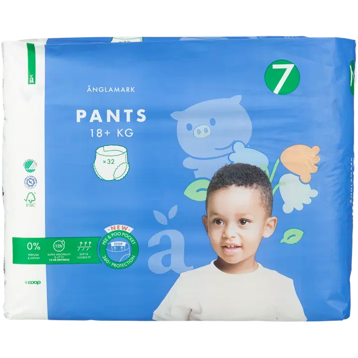 Änglamark diaper pants xxl size 7 32 pcs