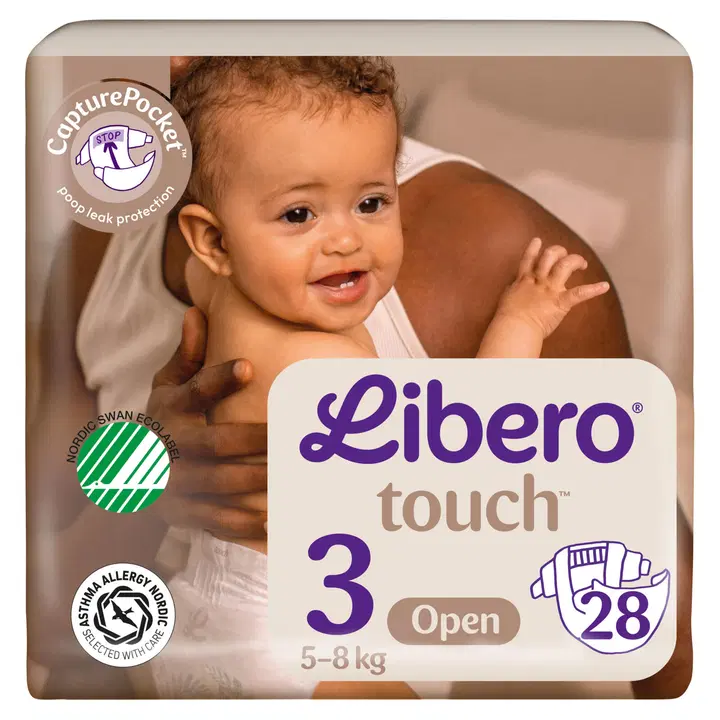 LIBERO Touch Housuvaippa koko 3, 28 kpl, 5-8 kg